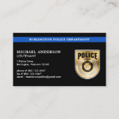Carte De Visite Logo personnalisé du policier Code QR Application  (Devant)