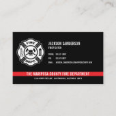 Carte De Visite Logo personnalisé du service des pompiers (Devant)