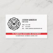 Carte De Visite Logo personnalisé du service d'incendie des pompie (Devant)