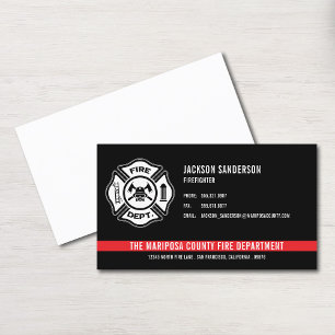 Carte De Visite Logo personnalisé du service d'incendie des pompie
