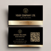 Logo personnalisé élégant Black Gold QR Code