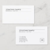 Carte De Visite Logo Personnalisé Élégant Moderne Simple Modèle (Devant / Derrière)