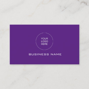Carte De Visite Logo personnalisé Elegant Royal Purple Modèle