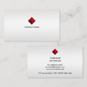 Carte De Visite Logo personnalisé élégant sur les tons argent (Devant / Derrière)