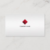 Carte De Visite Logo personnalisé élégant sur les tons argent (Devant)