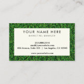 Carte De Visite Logo personnalisé | Entrepôt de pelouse profession (Dos)