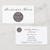 Carte De Visite Logo personnalisé et couleurs simples pour toutes  (Devant / Derrière)