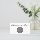 Carte De Visite Logo personnalisé et couleurs simples pour toutes  (Debout devant)