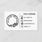 Carte De Visite Logo personnalisé et informations de base (Devant)