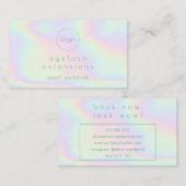 Carte De Visite Logo personnalisé extensions holographique arc-en- (Devant / Derrière)