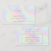 Carte De Visite Logo personnalisé hologramme arc-en-ciel extension (Devant / Derrière)