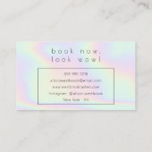 Carte De Visite Logo personnalisé hologramme arc-en-ciel extension (Dos)