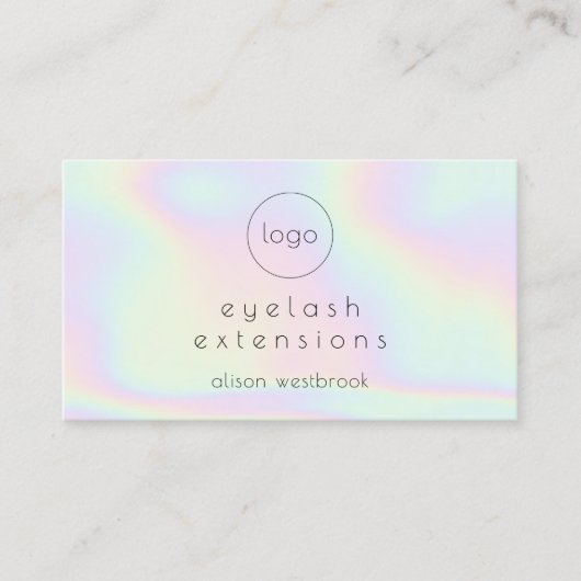 Carte De Visite Logo personnalisé hologramme arc-en-ciel extension (Devant)