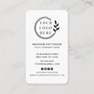 Carte De Visite Logo personnalisé Icônes minimalistes modernes des