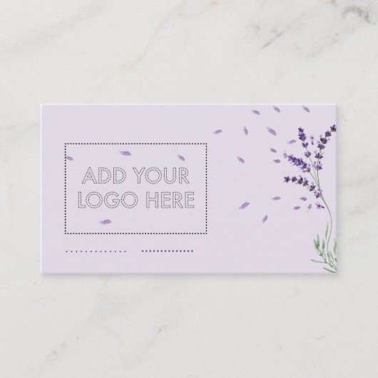 Carte De Visite Logo personnalisé Lavender (Devant)