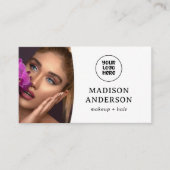 Carte De Visite Logo personnalisé, maquillage professionnel QR Cod (Devant)