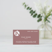 Carte De Visite Logo personnalisé Mauve (Debout devant)