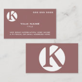 Carte De Visite Logo personnalisé Mauve (Devant / Derrière)