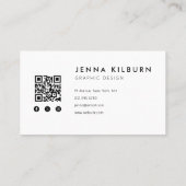 Carte De Visite Logo personnalisé minimal (Dos)