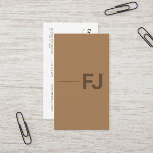 Carte De Visite Logo personnalisé minimaliste moderne Simple Brown