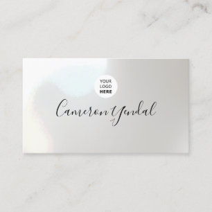Carte De Visite Logo personnalisé minimaliste noir et blanc élégan