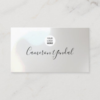 Carte De Visite Logo personnalisé minimaliste noir et blanc élégan