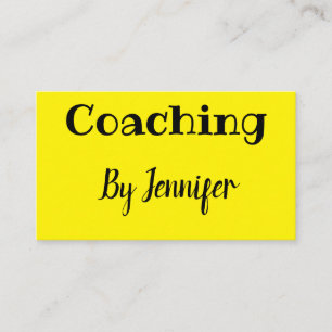 Carte De Visite logo personnalisé minimaliste simple blanc coachin