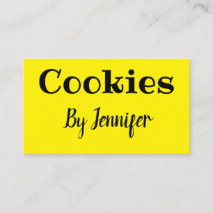 Carte De Visite logo personnalisé minimaliste simple cookies blanc