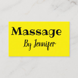 Carte De Visite logo personnalisé minimaliste simple massage blanc