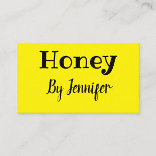 Carte De Visite logo personnalisé minimaliste simple miel blanc