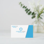 Carte De Visite Logo personnalisé moderne Blue Professional (Debout devant)