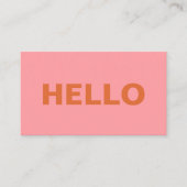 Carte De Visite Logo personnalisé moderne Bold rose orange Médias (Devant)