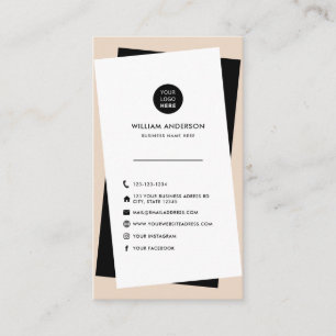 Carte De Visite Logo Personnalisé Moderne Les Icônes Des Médias So