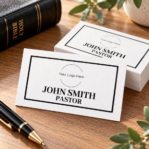Carte De Visite Logo personnalisé moderne minimaliste Église Paste