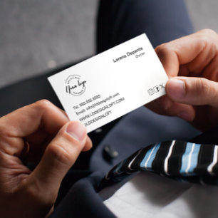 Carte De Visite Logo personnalisé Moderne Minimaliste Médias socia