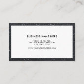 Carte De Visite Logo personnalisé Moderne Parties scintillant Noir (Dos)