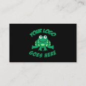 Carte De Visite Logo personnalisé Noir moderne (Dos)