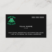 Carte De Visite Logo personnalisé Noir moderne (Devant)