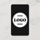 Carte De Visite Logo personnalisé noir moderne et code QR Google R (Dos)