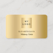 Carte De Visite Logo personnalisé or Qr code médias sociaux (Devant)