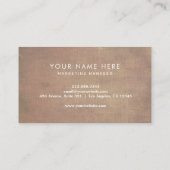 Carte De Visite Logo personnalisé | papier Kraft professionnel (Dos)