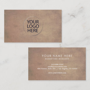 Carte De Visite Logo personnalisé papier Kraft professionnel