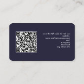 Carte De Visite Logo personnalisé patriotique Code QR Drapeau amér (Dos)