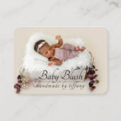 Carte De Visite Logo Personnalisé Photo Script Moderne Social Medi (Devant)