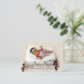 Carte De Visite Logo Personnalisé Photo Script Moderne Social Medi (Debout devant)