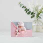 Carte De Visite Logo Personnalisé Photo Script Moderne Social Medi (Debout devant)