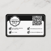 Carte De Visite Logo personnalisé pour café professionnel blanc (Dos)