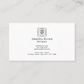 Carte De Visite Logo personnalisé | Professionnel d'entreprise min (Dos)