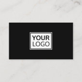 Carte De Visite Logo personnalisé professionnel noir et blanc (Dos)