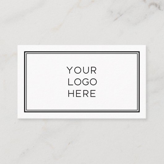 Carte De Visite Logo personnalisé professionnel| Simple et minimal (Devant)